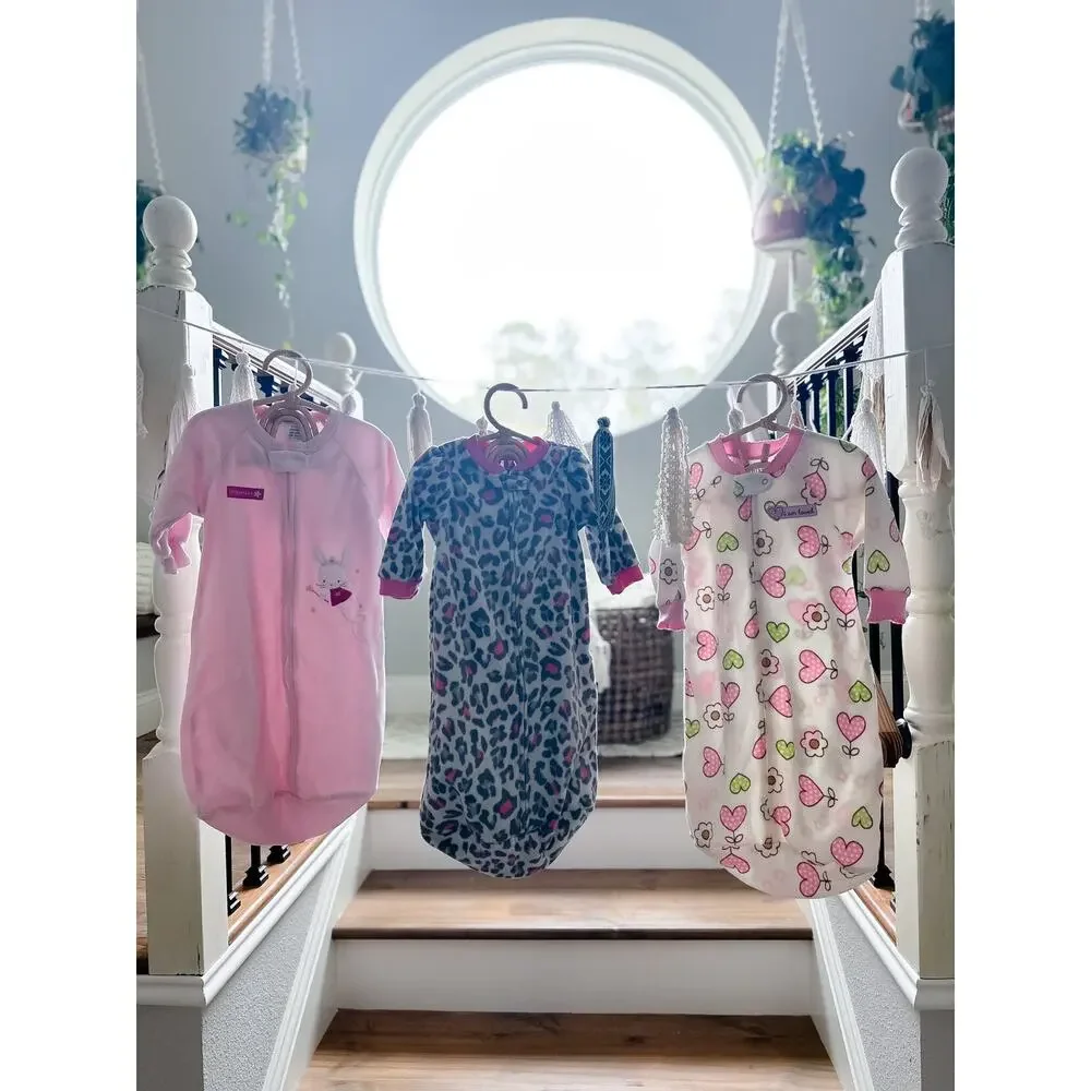 3 Cozy Fleece Swaddle Sack Sleepers 0-9mths